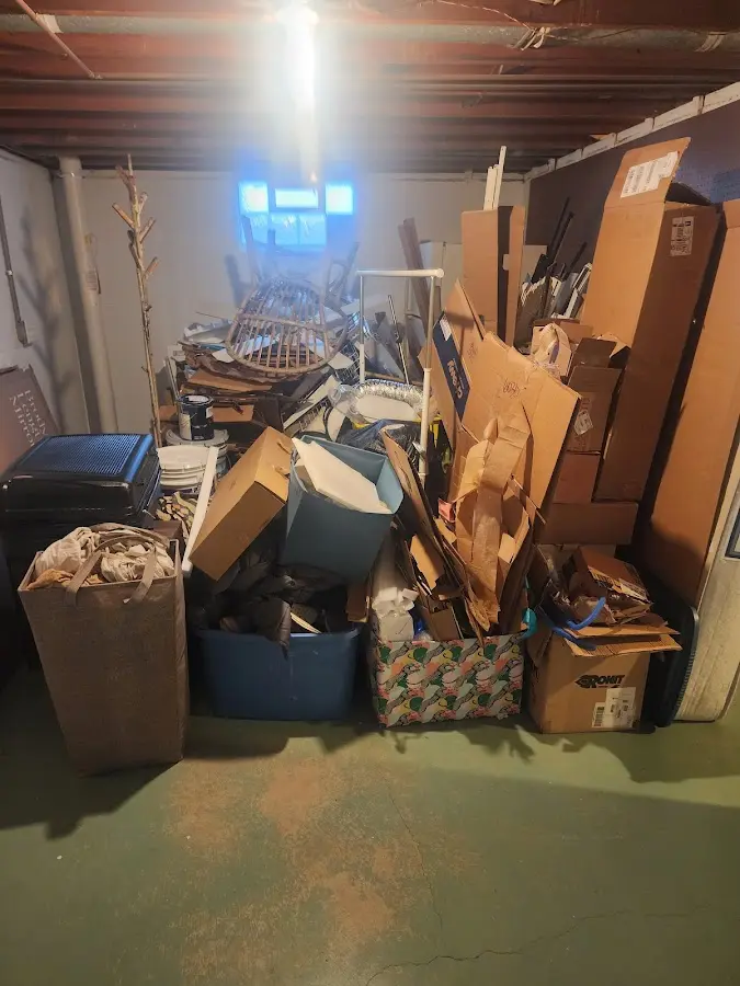 Roll-off dumpster container at job site for Construction Dumpster Rental in Garrett